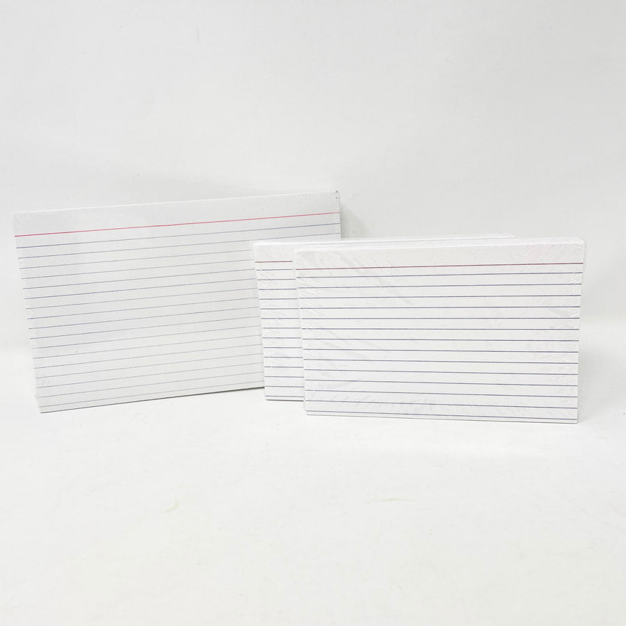 White Ruled Index Cards - Pick a Size