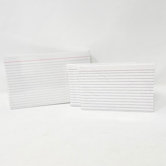 White Ruled Index Cards - Pick a Size