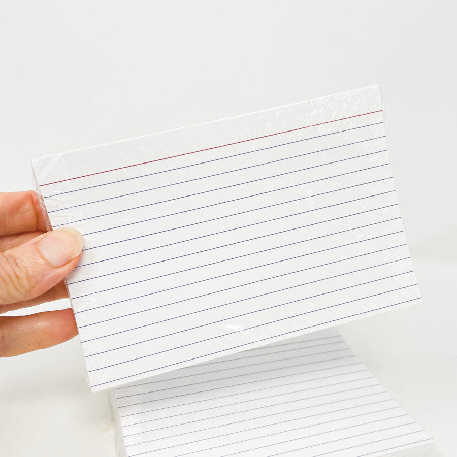 White Ruled Index Cards - Pick a Size