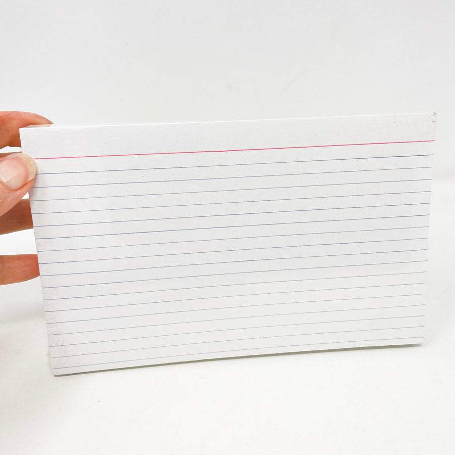 White Ruled Index Cards - Pick a Size