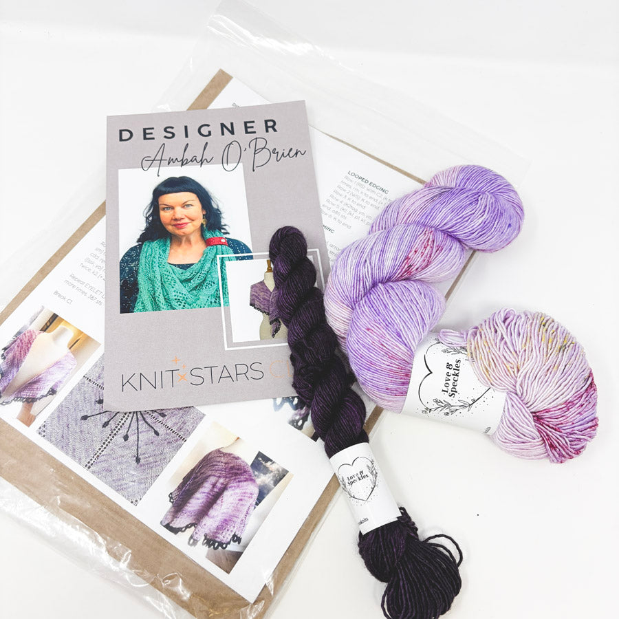 Knit Stars Chocolate Lily Shawl Kit