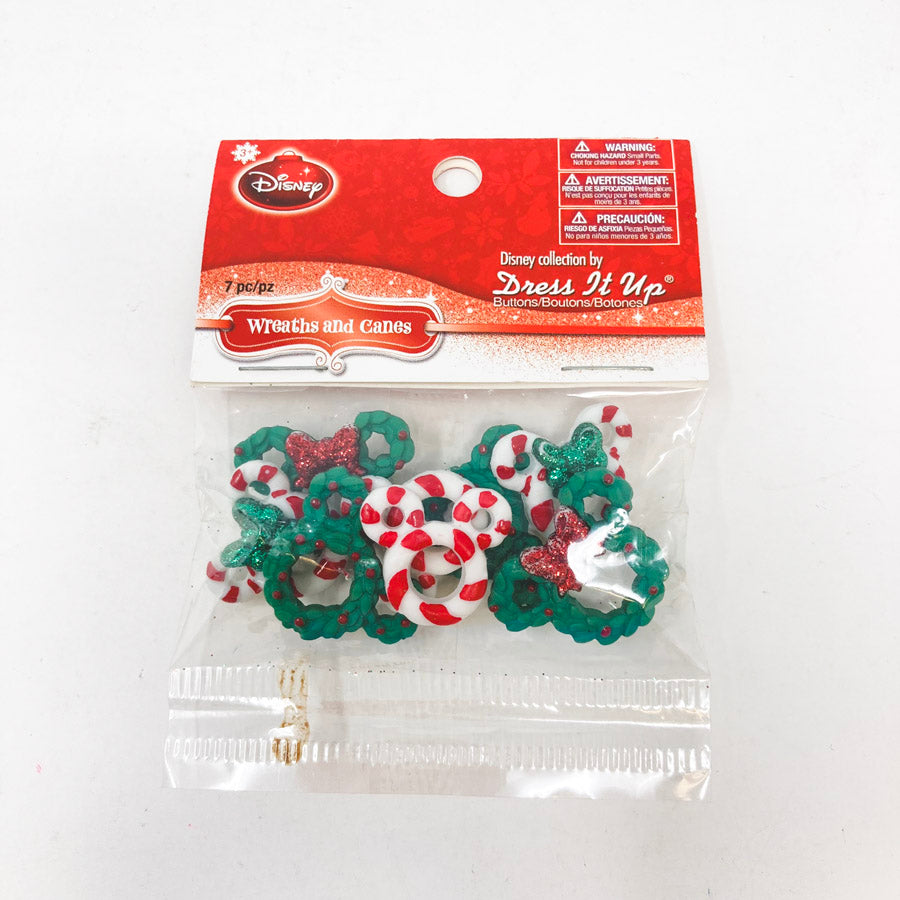 Dress It Up Wreaths and Canes Buttons