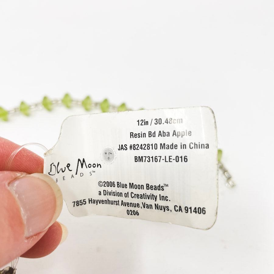 Blue Moon Green Resin Beads