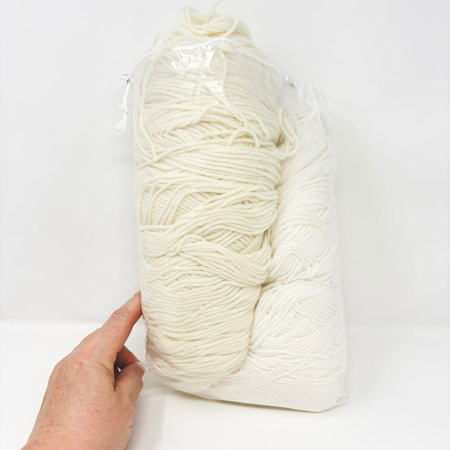 Cream/White Acrylic Yarn Bundle