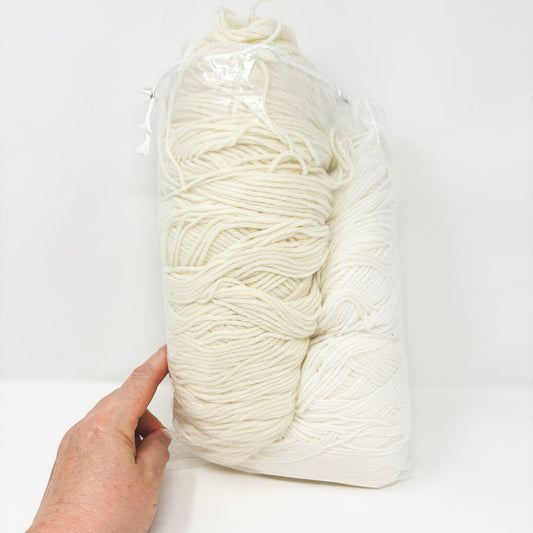 Cream/White Acrylic Yarn Bundle