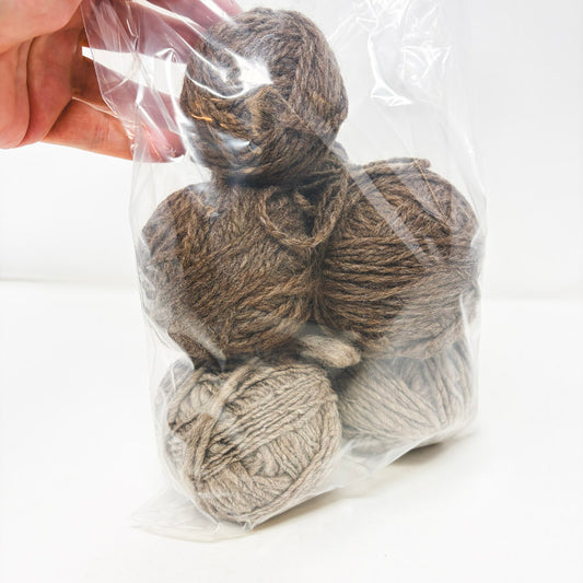 Wooly Brown Yarn Balls Bundle