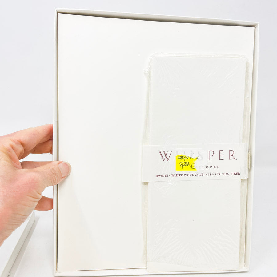 Whisper 24lb White Wove Letter Size Paper with Envelopes
