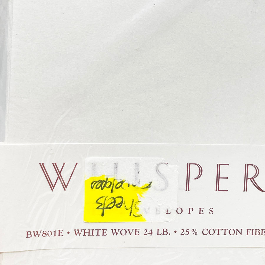 Whisper 24lb White Wove Letter Size Paper with Envelopes