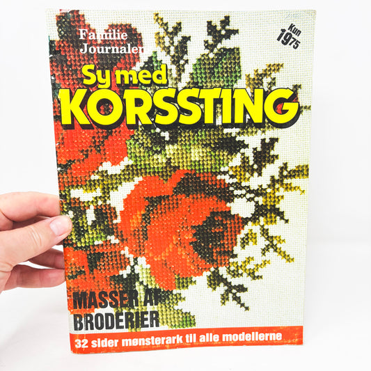 Vintage 1975 Danish Cross-Stitch Pattern Book