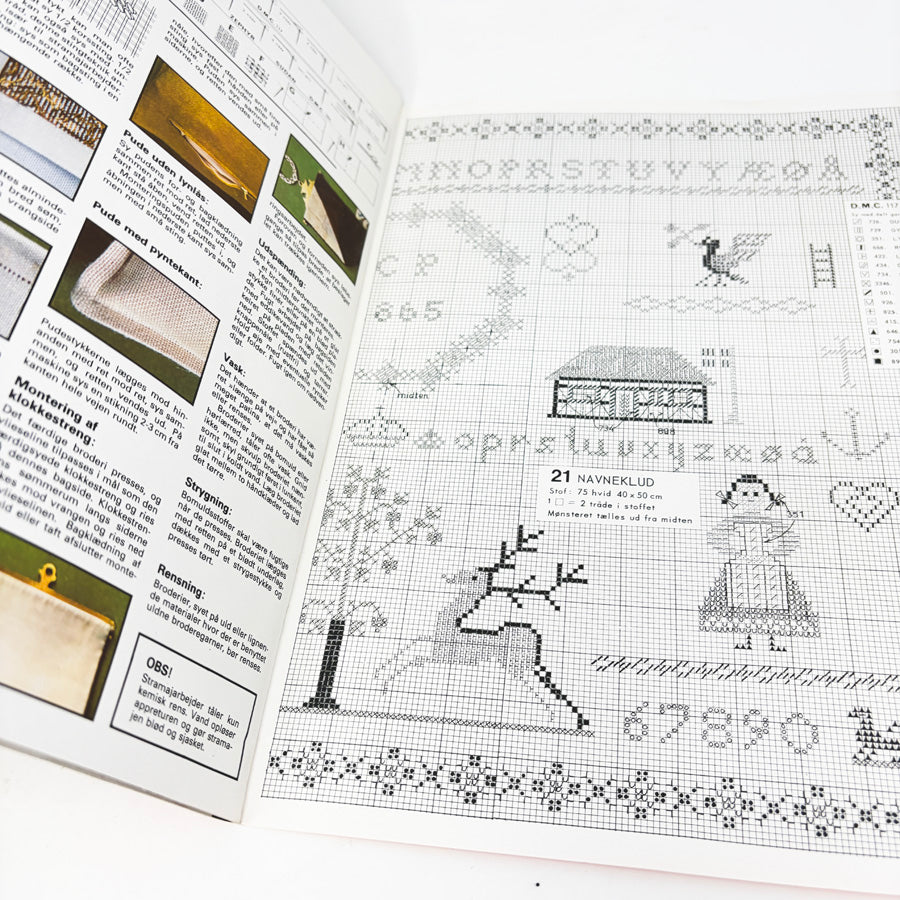 Vintage 1975 Danish Cross-Stitch Pattern Book