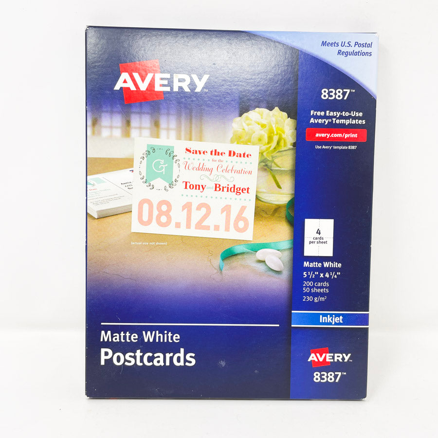 Avery Matte White Postcards for Inkjet