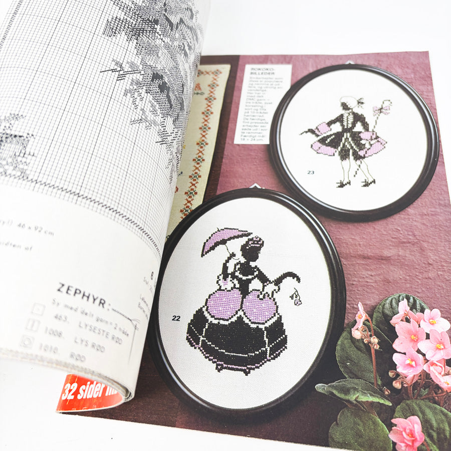 Vintage 1975 Danish Cross-Stitch Pattern Book