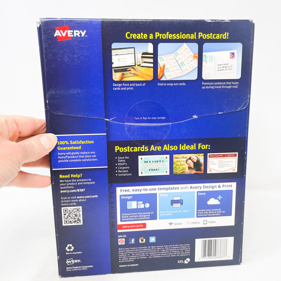 Avery Matte White Postcards for Inkjet