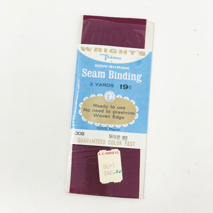 Wrights Seam Binding - Wine