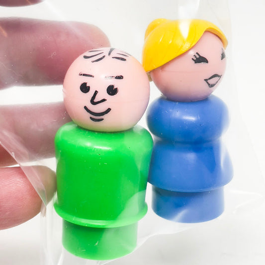 Vintage Little People Toys - Man and Woman Set