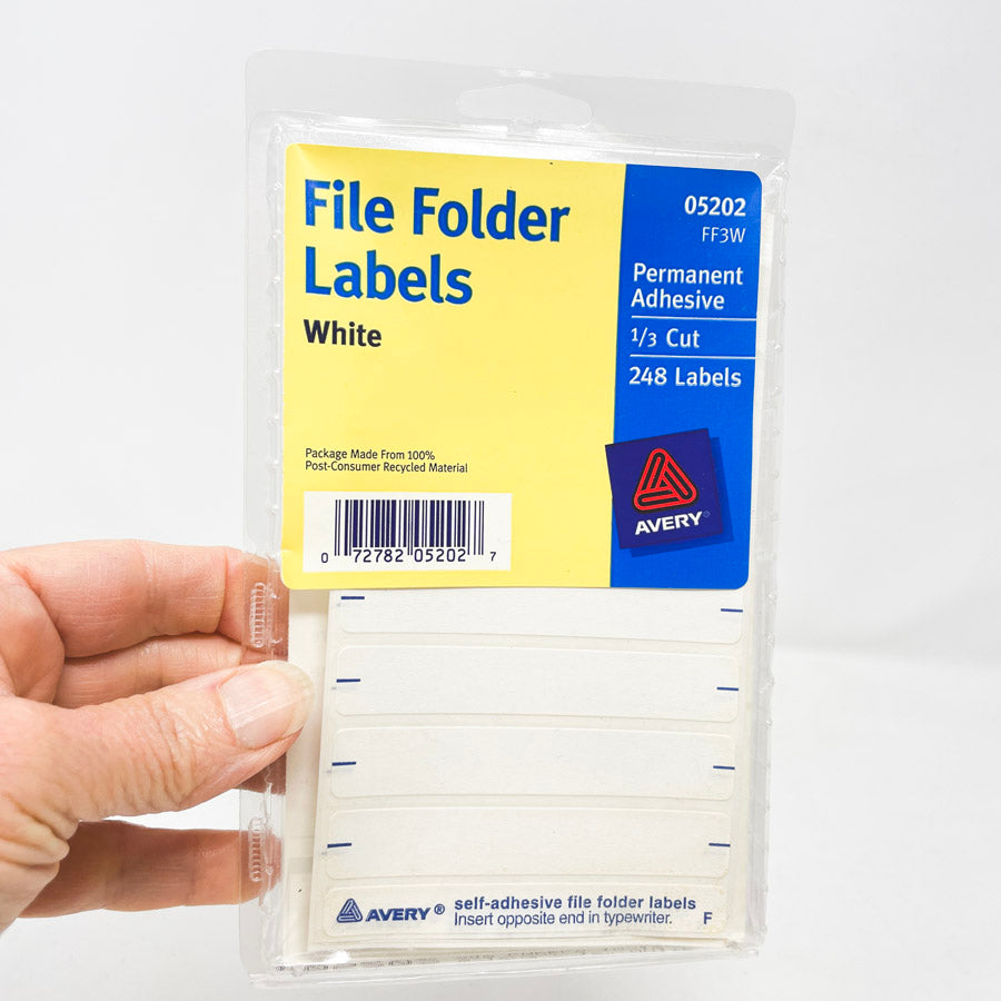 Avery File Folder Labels - White
