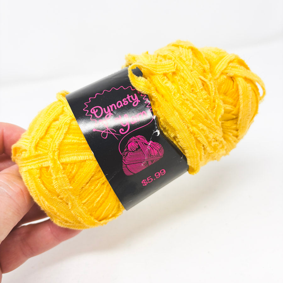 Dynasty Yellow Novelty Ribbon Yarn