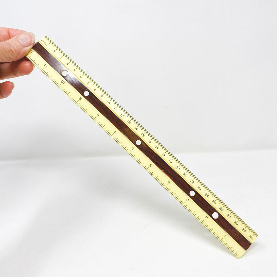 Vintage Faux-Wood Plastic Ruler