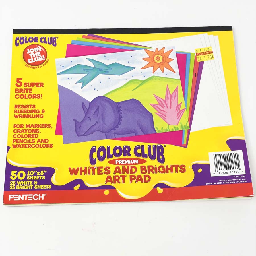 Color Club Whites and Brights Art Pad