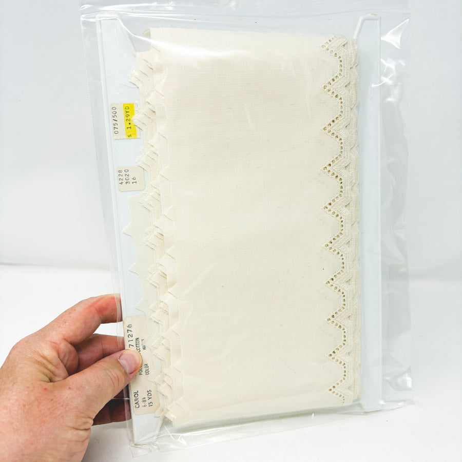 White Polyester/Cotton Large Lace Trim