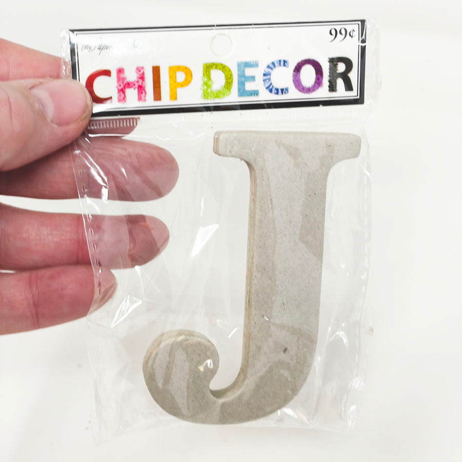 Chip Decor - Letter J