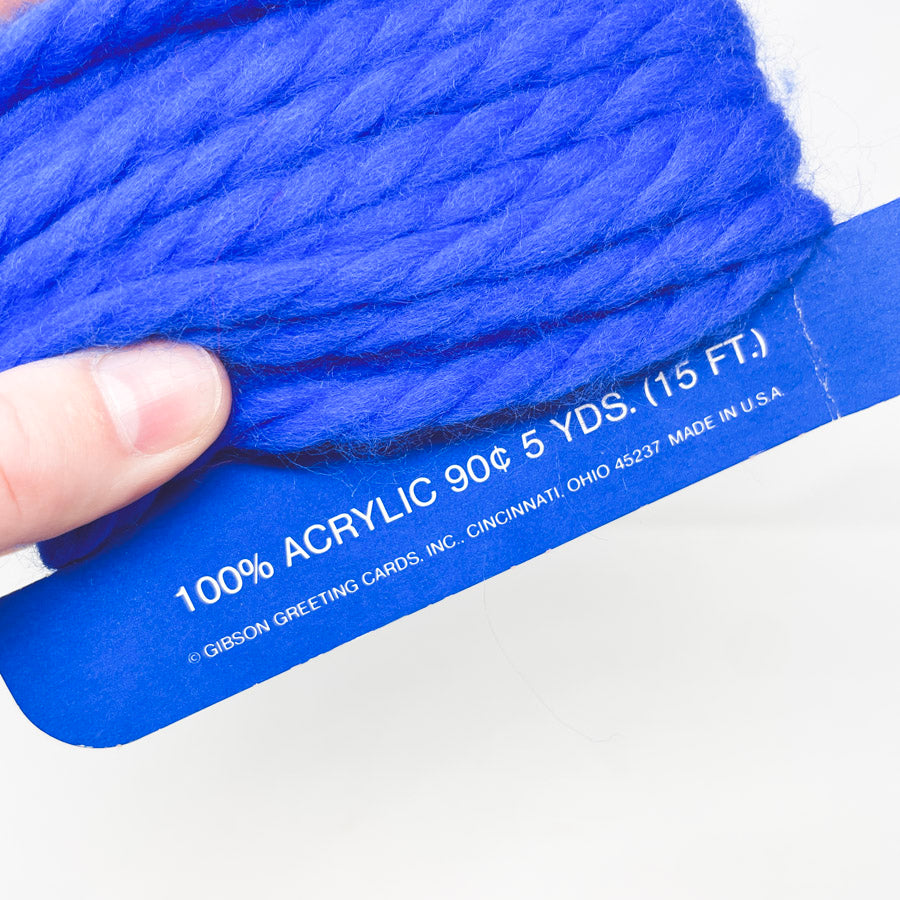 Color Magic Cobalt Blue Yarn for Gift Tying