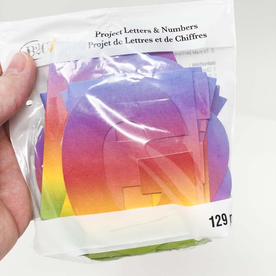 4" Rainbow Project Letter, Numbers & Characters by B2C