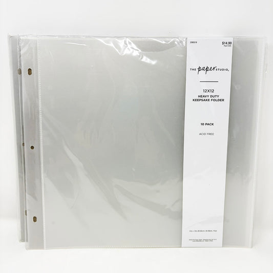 The Paper Studio 12" x 12" Keepsake Folder Sleeves 10pk