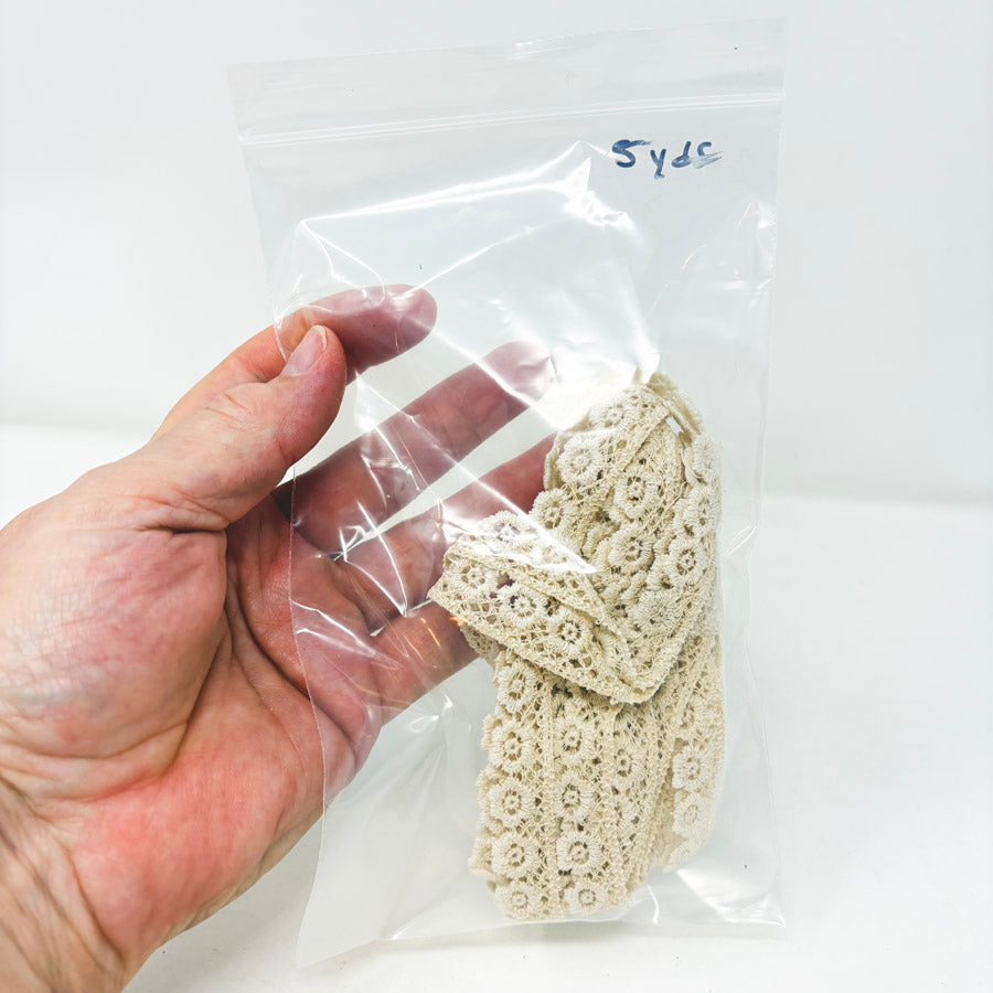 Ivory Floral Lace - Appx. 5 yds