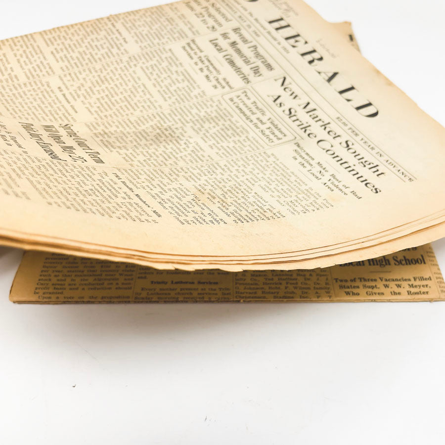 Vintage The Harvard Herald Newspapers