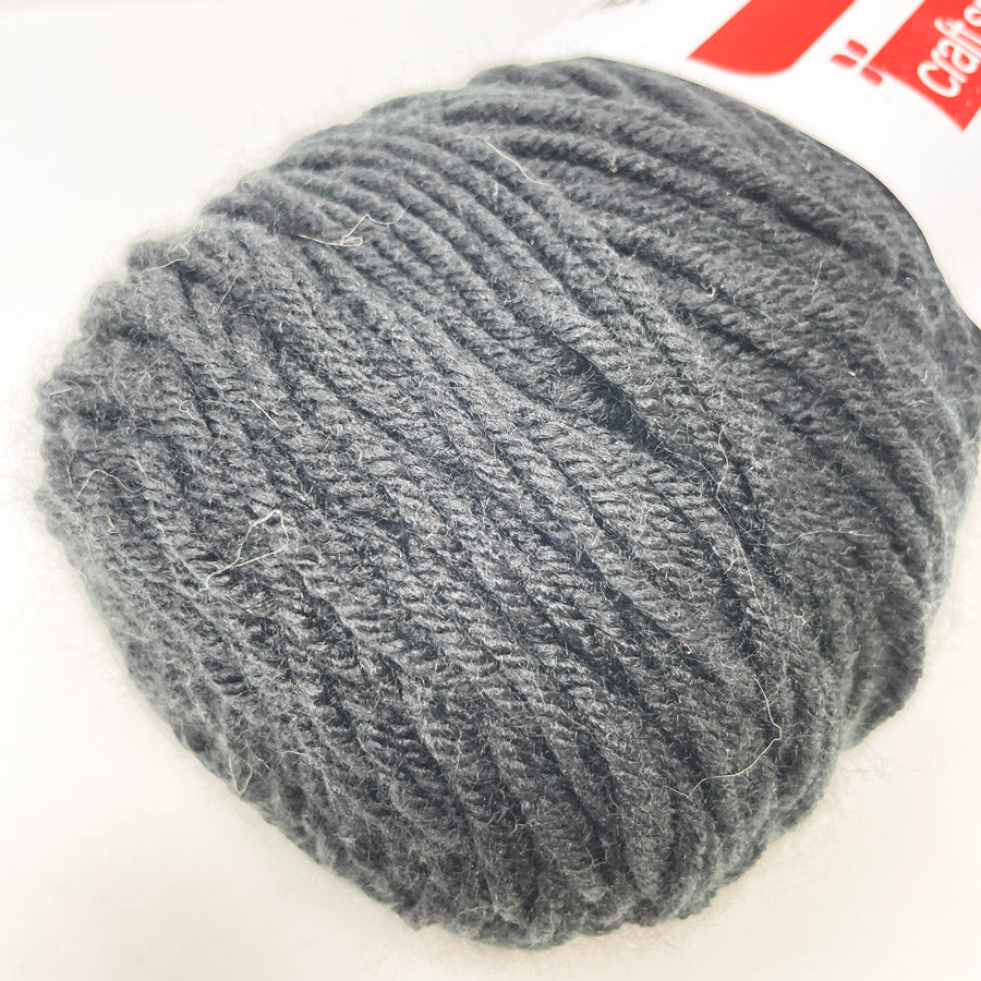 Black Craftsmart 7 oz Value Acrylic Yarn (1)
