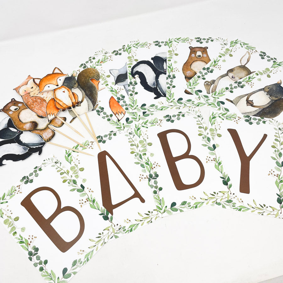 Baby Animal Cards and Stakes Bundle