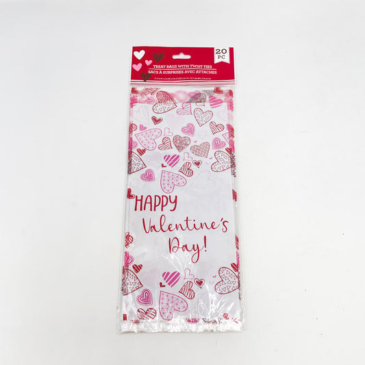 Valentines Treat Bags w Twist Ties