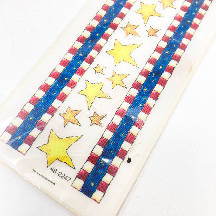 First Impressions Rub On Transfers- 2.75"x12" Stars and Stripes