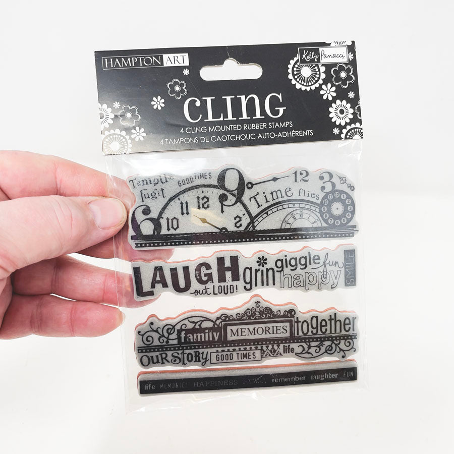 Kelly Panacci Word Borders Cling Stamps - Hampton Art