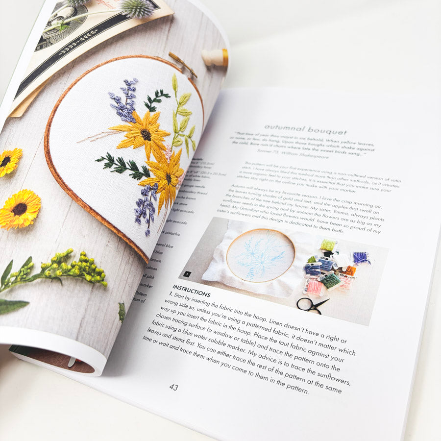 Floral Embroidery Book by Teagan Olivia Sturmer