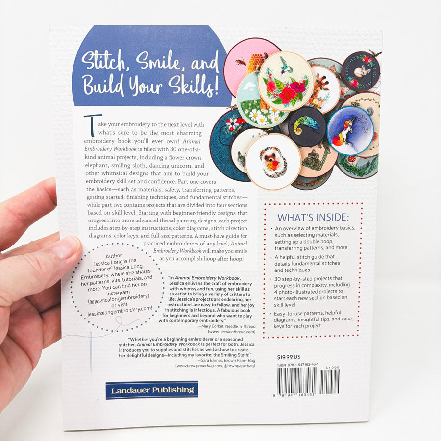 Animal Embroidery Workbook by Jessica Long