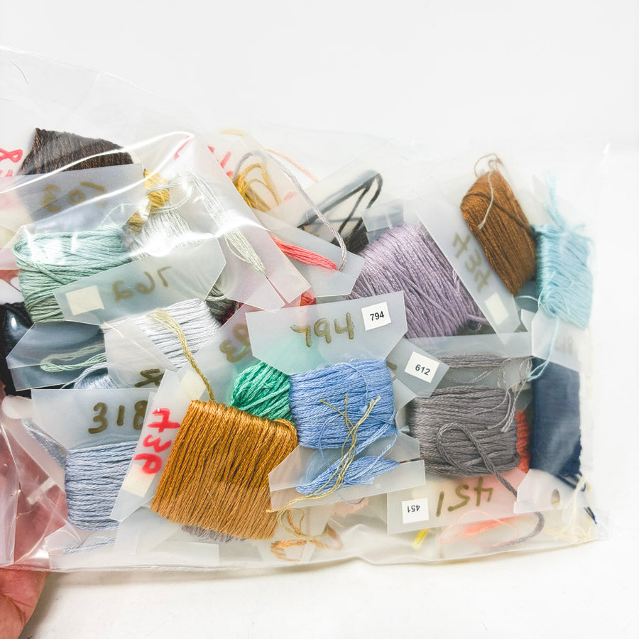 Large Plastic Carded Embroidery Thread Bundle