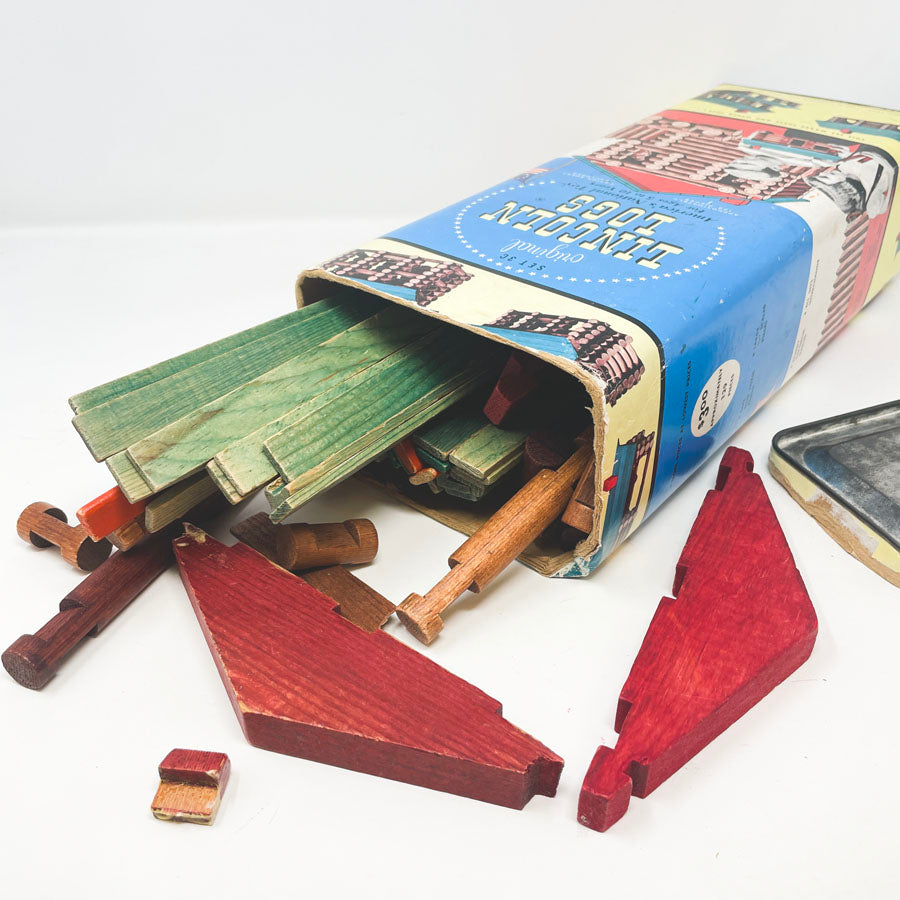 Vintage Lincoln Log Playset in Original Box