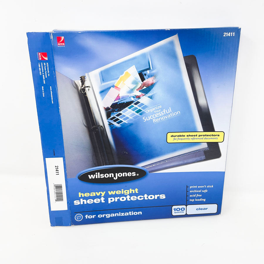 Wilson Jones Heavy Duty Sheet Protectors