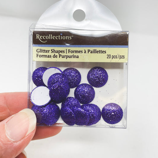 Recollections Purple Glitter Shapes