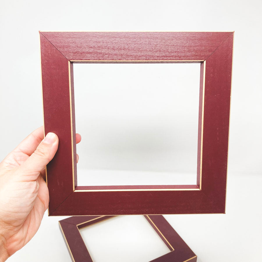 Redwood Finish Square Frame