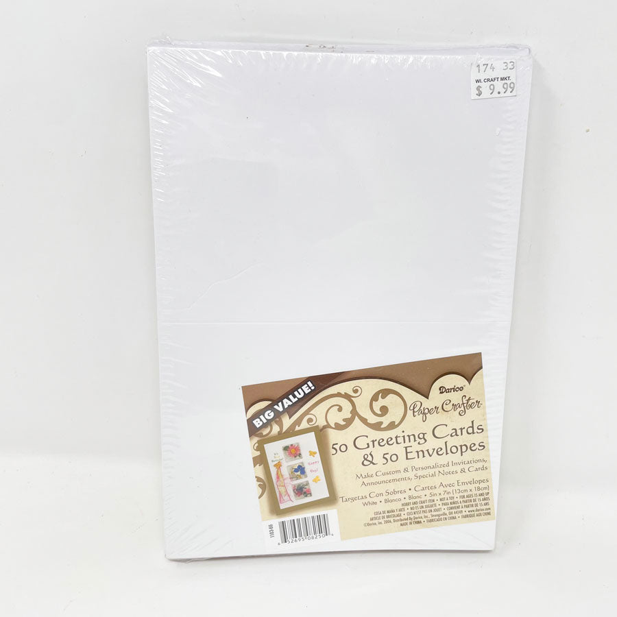 Darice Paper Crafter 50 Greeting Cards and Envelopes