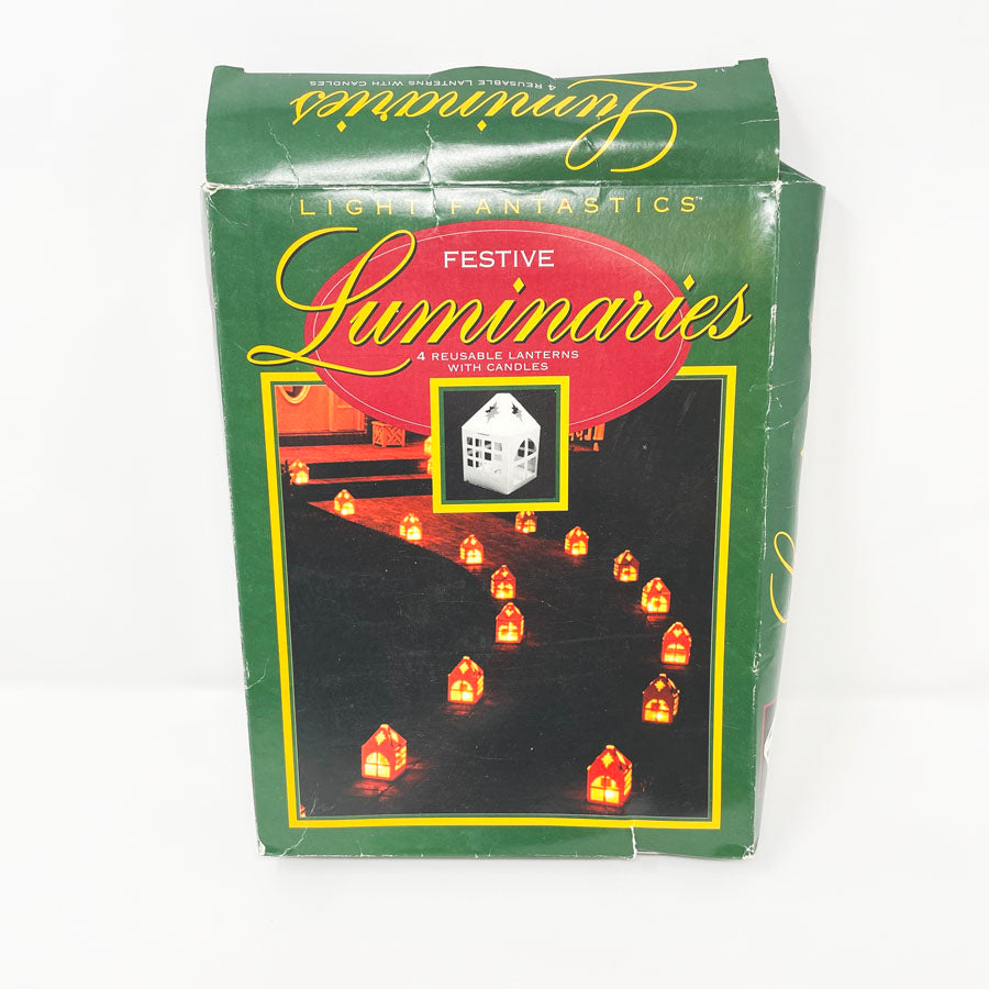 Festive Luminaries Reusable Lanterns with Candles