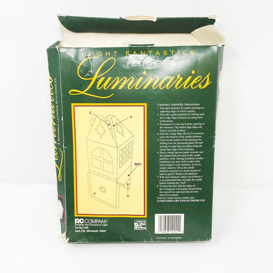 Festive Luminaries Reusable Lanterns with Candles