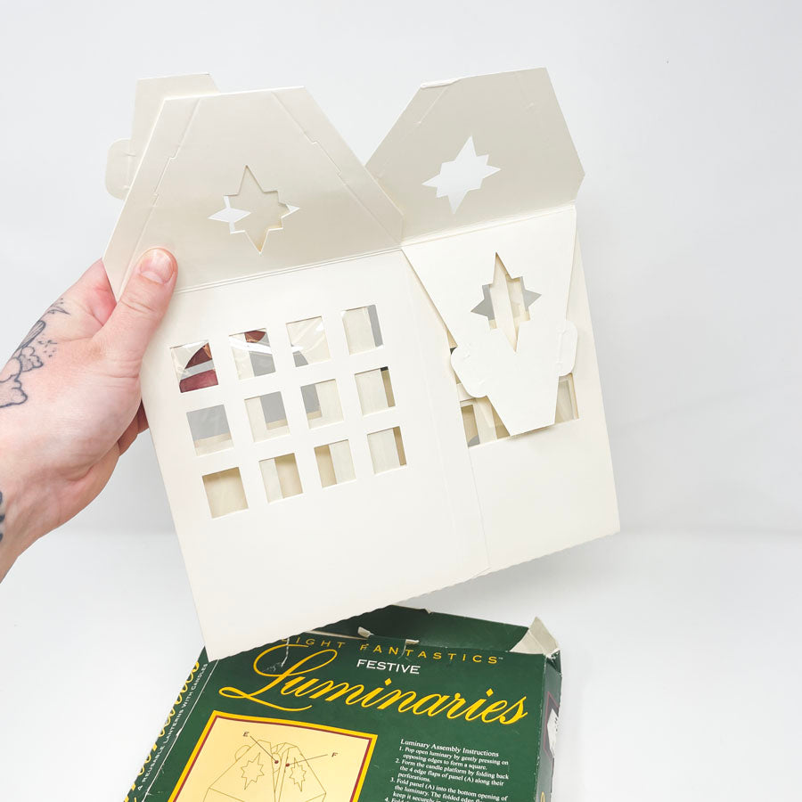 Festive Luminaries Reusable Lanterns with Candles