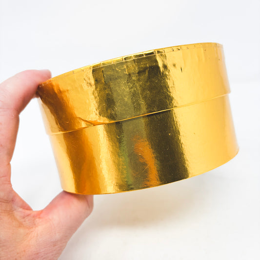 Round Gold Foil Gift Box