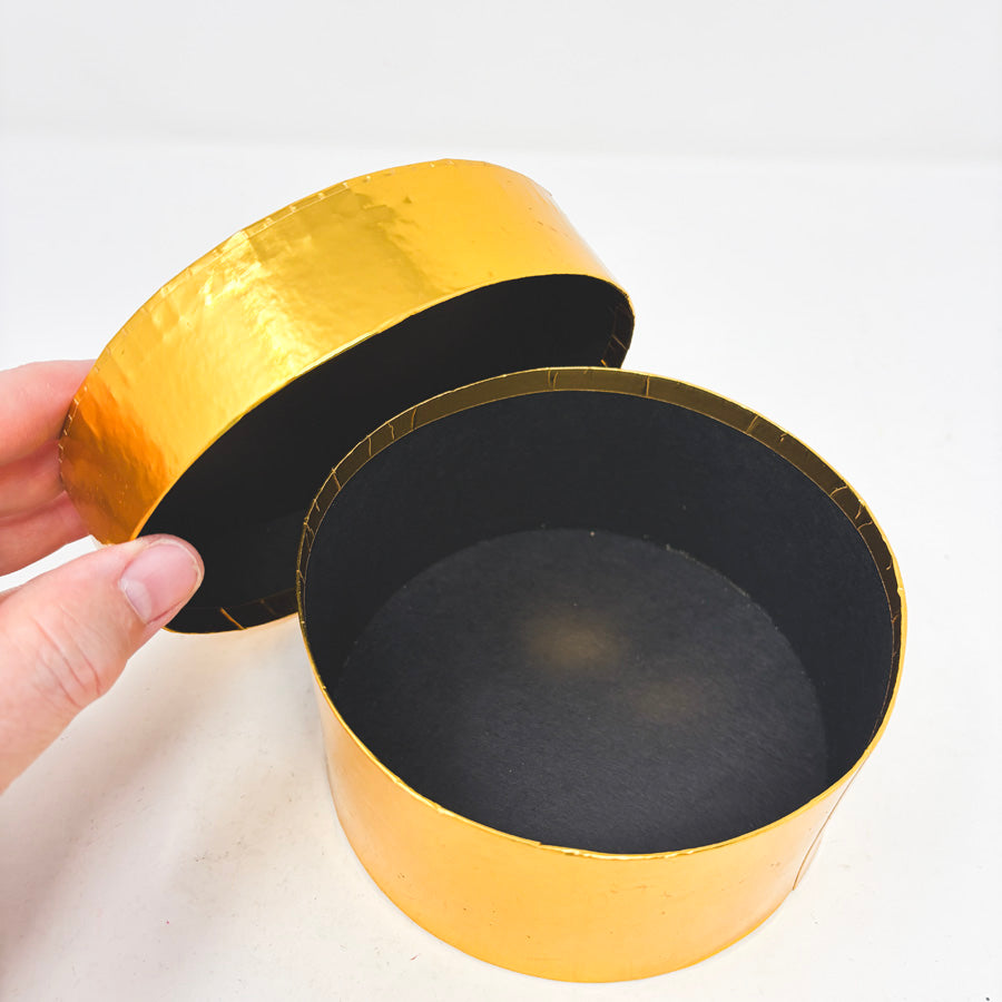 Round Gold Foil Gift Box