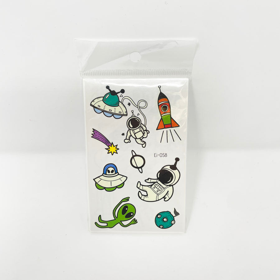 Outer Space Cartoon Tattoo Party Favors
