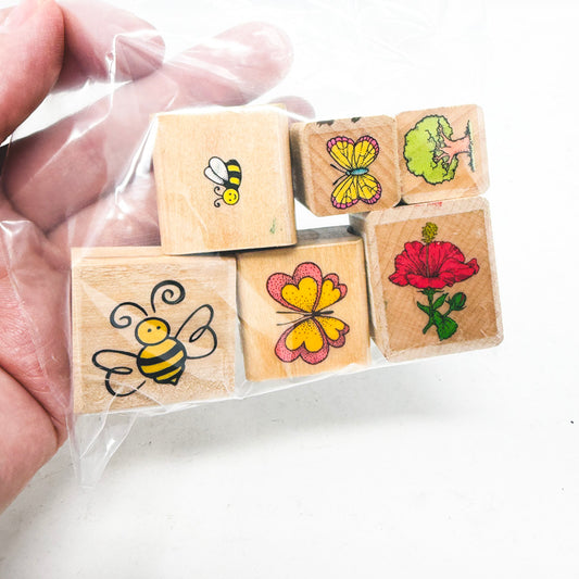 Kids Garden Theme Rubber Stamps